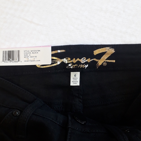 Seven 7 | Bermuda black jeans rolled cuffs - Picture 15 of 16